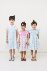 リボンねこオリジナルプリント前明きワンピース