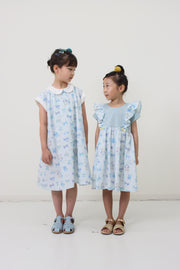 リボンねこオリジナルプリント前明きワンピース