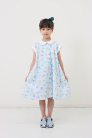 リボンねこオリジナルプリント前明きワンピース