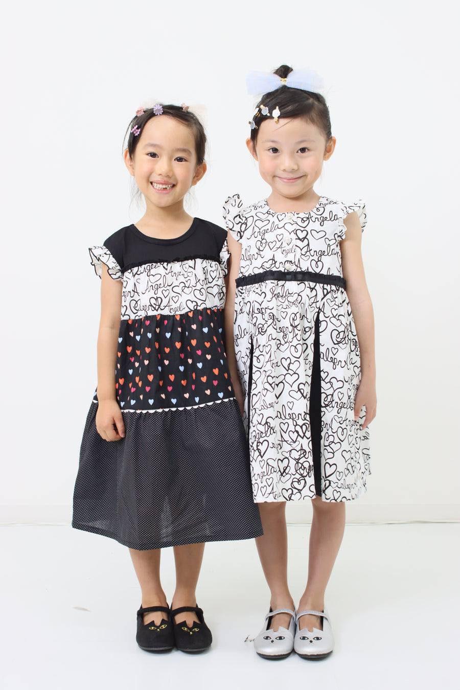 Heart logo print dress