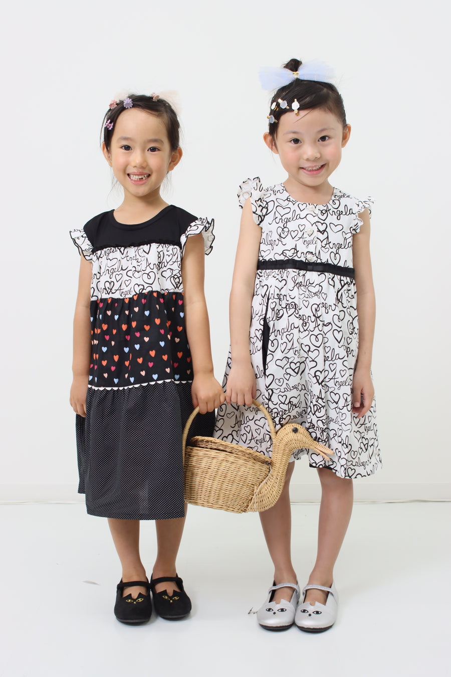 Heart logo print dress