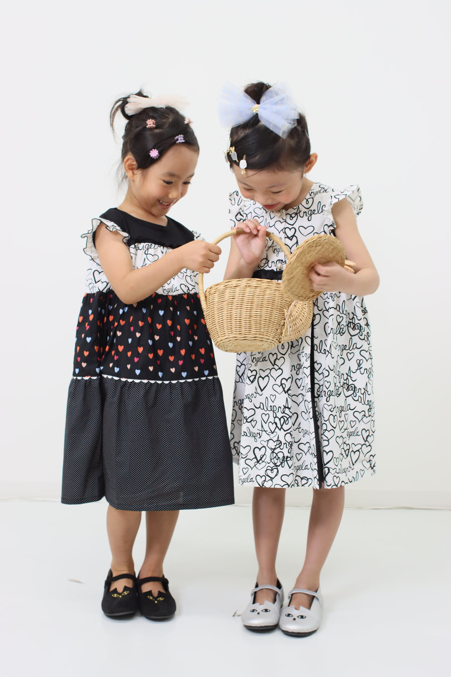 Heart logo print dress