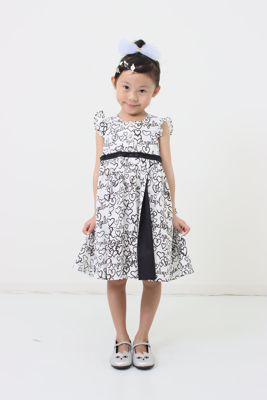 Heart logo print dress
