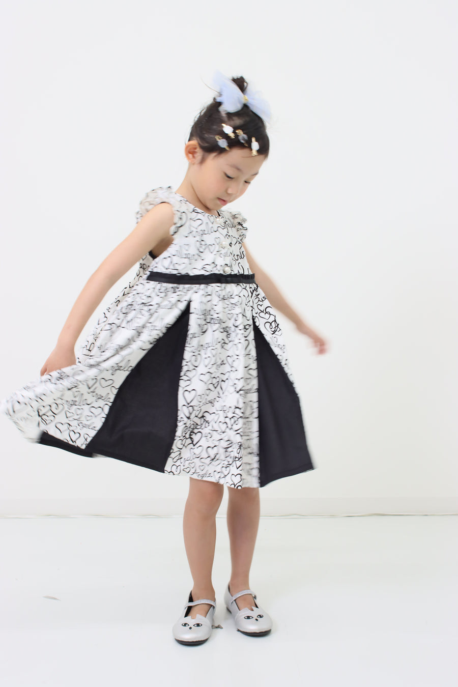 Heart logo print dress