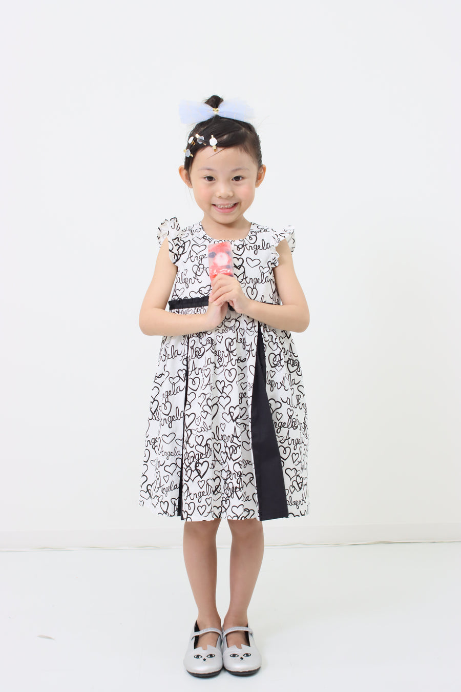 Heart logo print dress