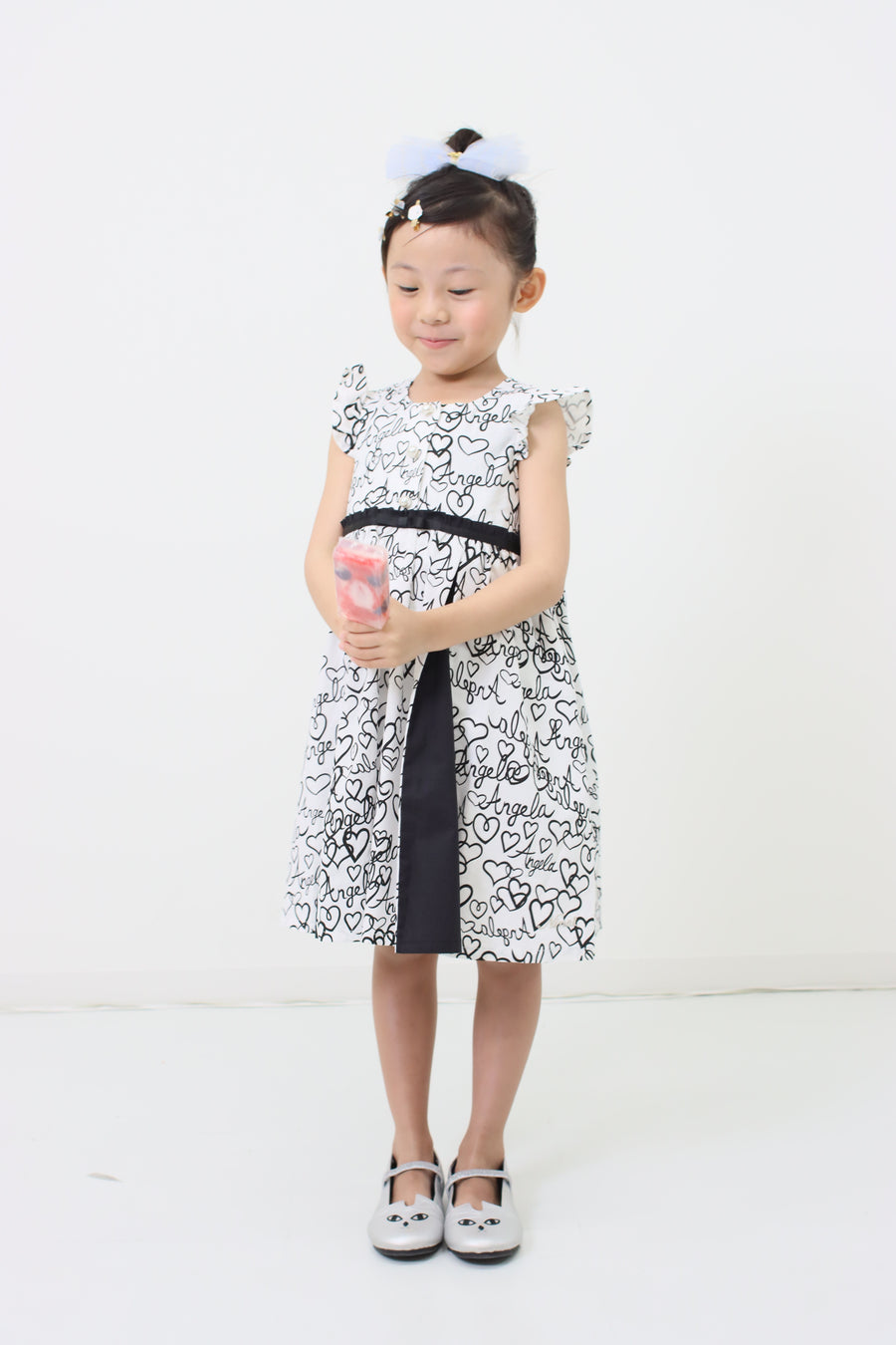 Heart logo print dress
