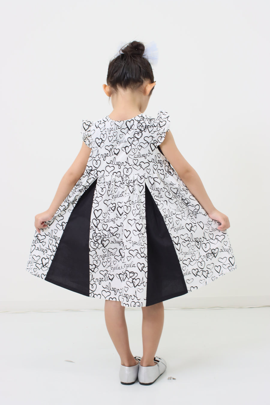 Heart logo print dress