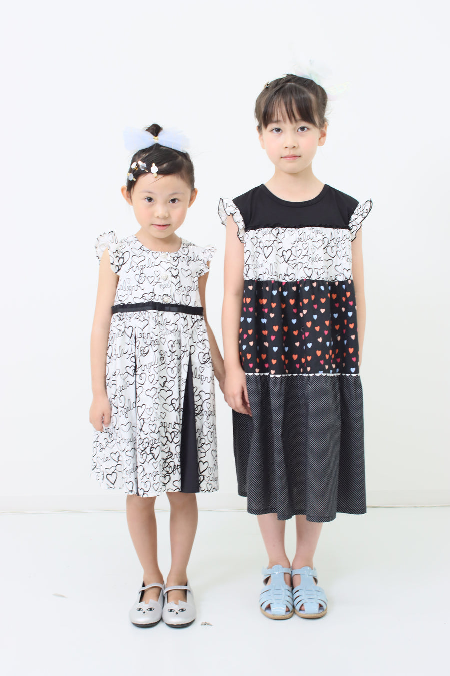 Heart logo print dress