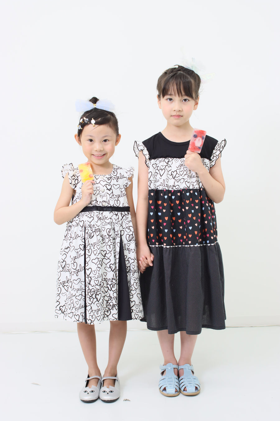 Heart logo print dress