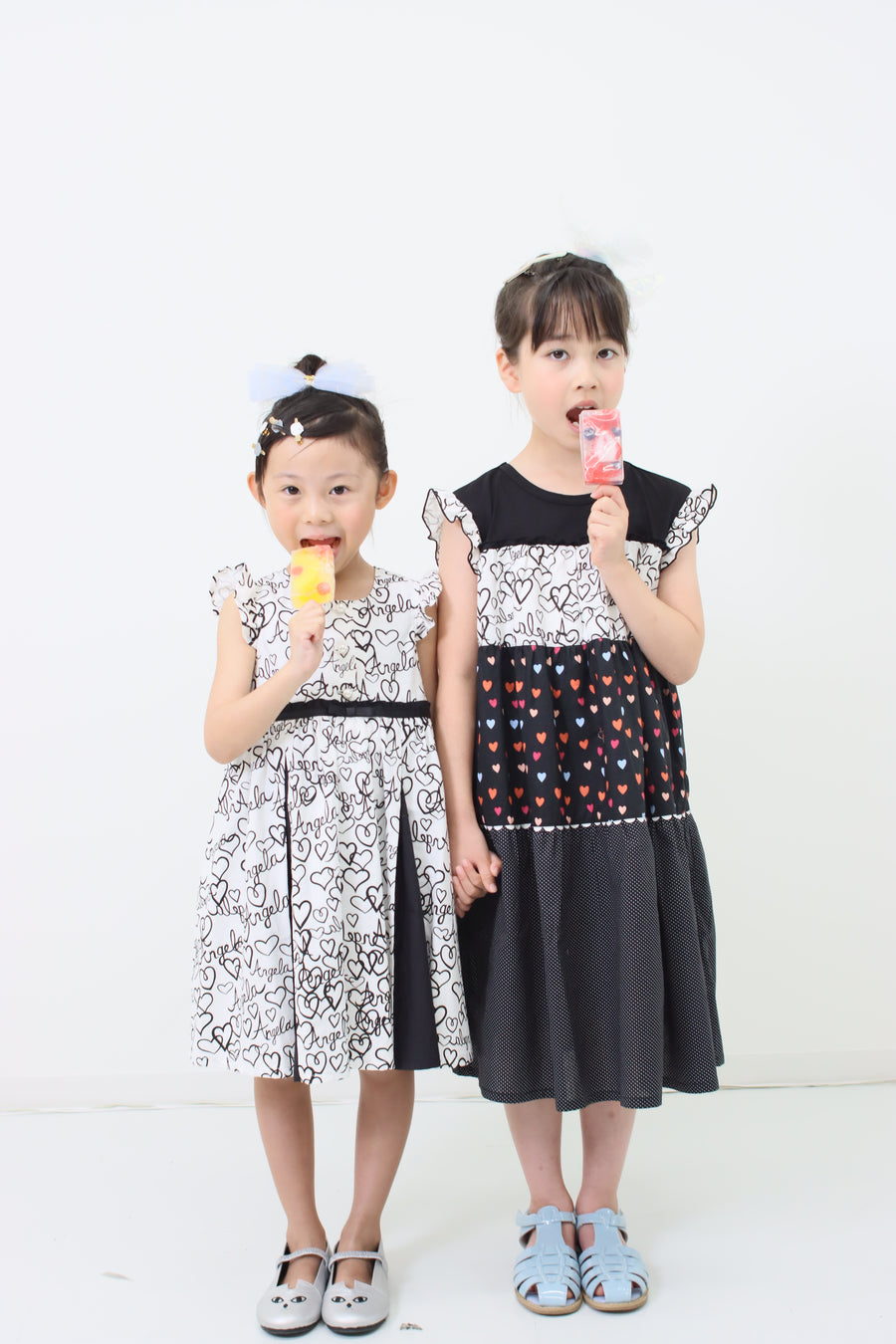 Heart logo print dress