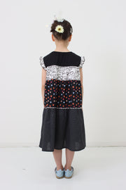 Tiered heart print dress