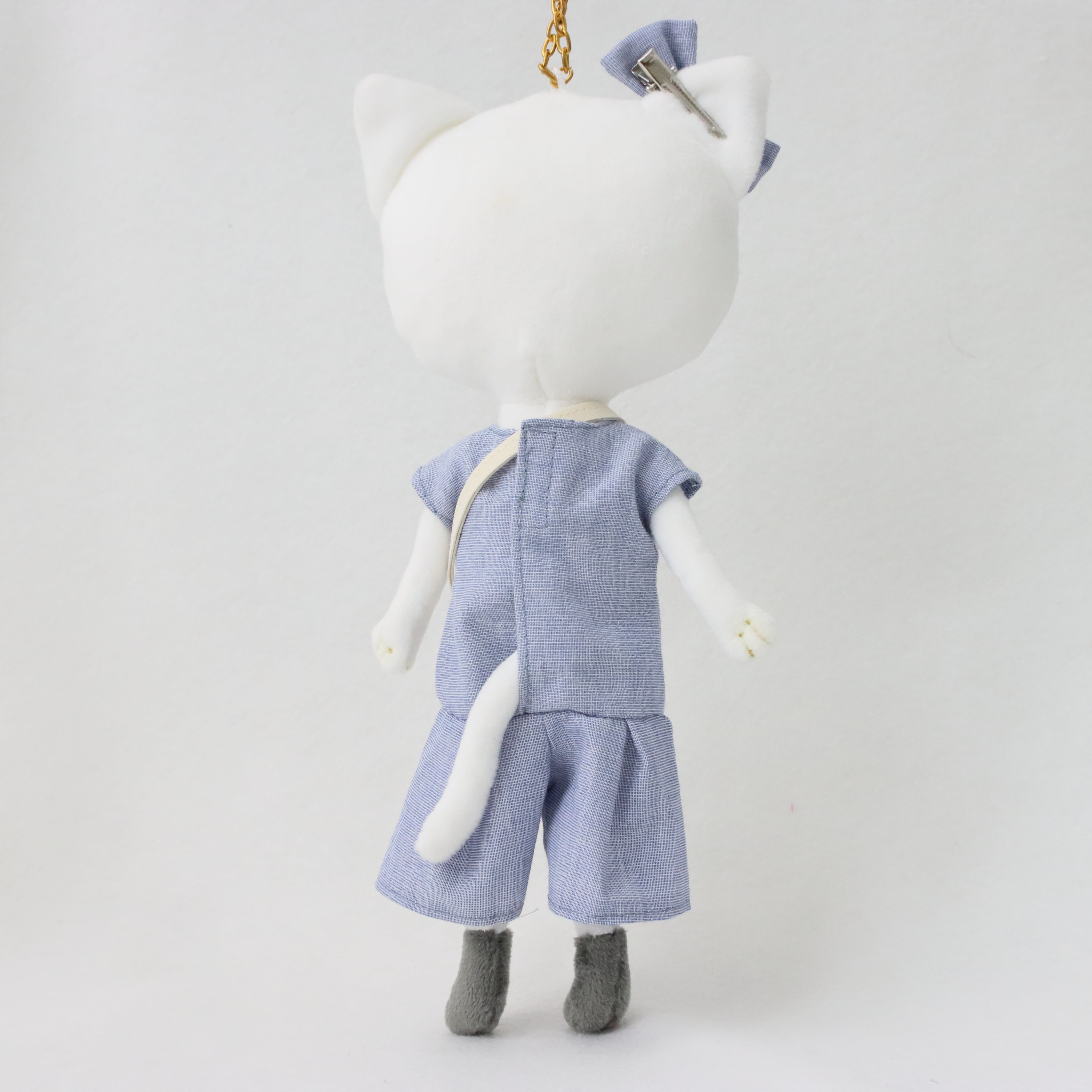 ボーダーハートのオールインワンとくまちゃんポシェット