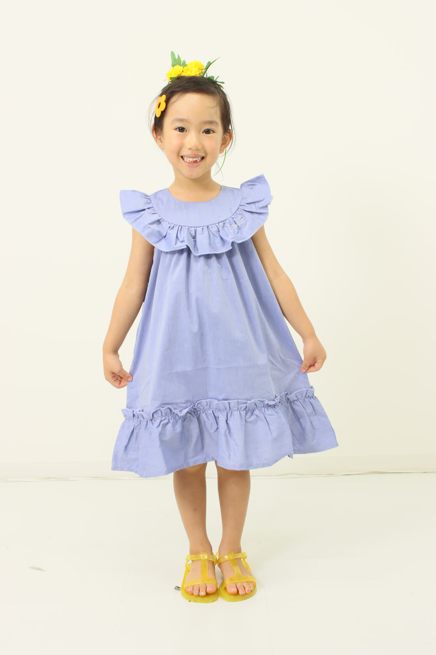 York frill cat embroidery dress