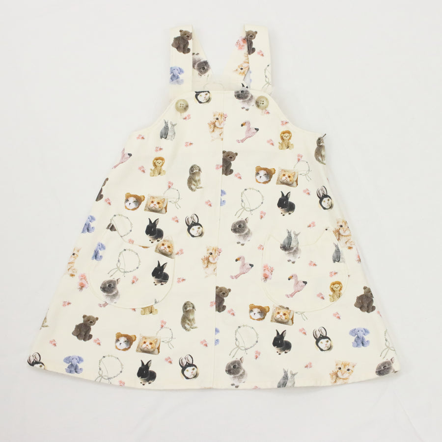 ねこプリント ジャンパースカート