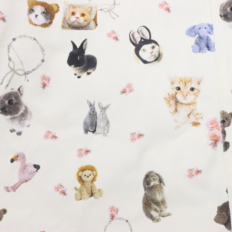 ねこプリント ジャンパースカート