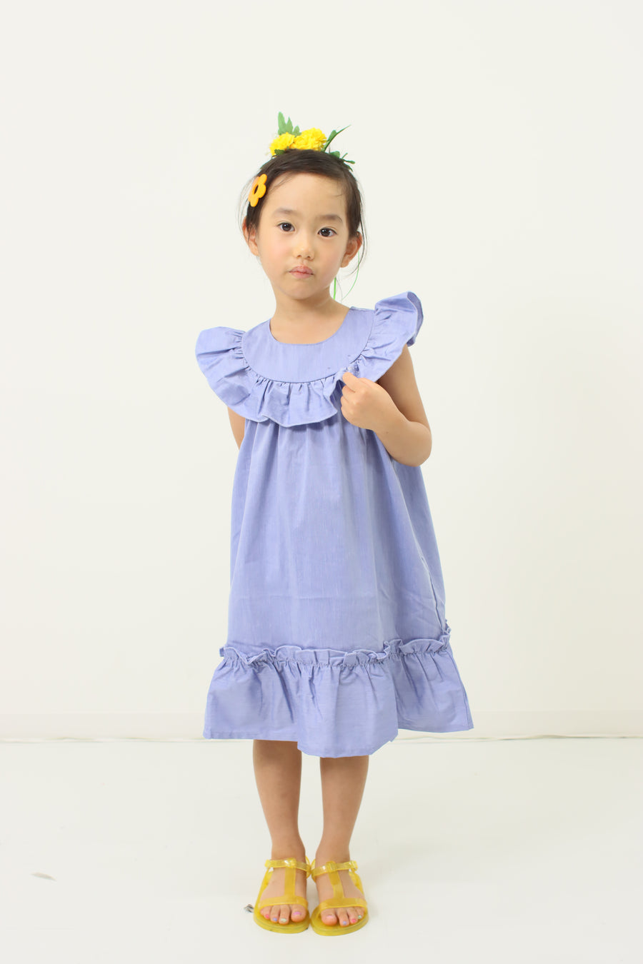 York frill cat embroidery dress
