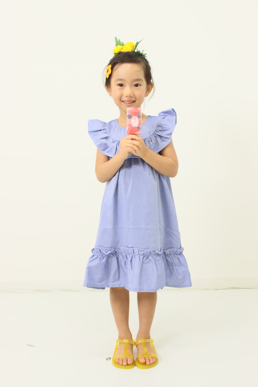 York frill cat embroidery dress