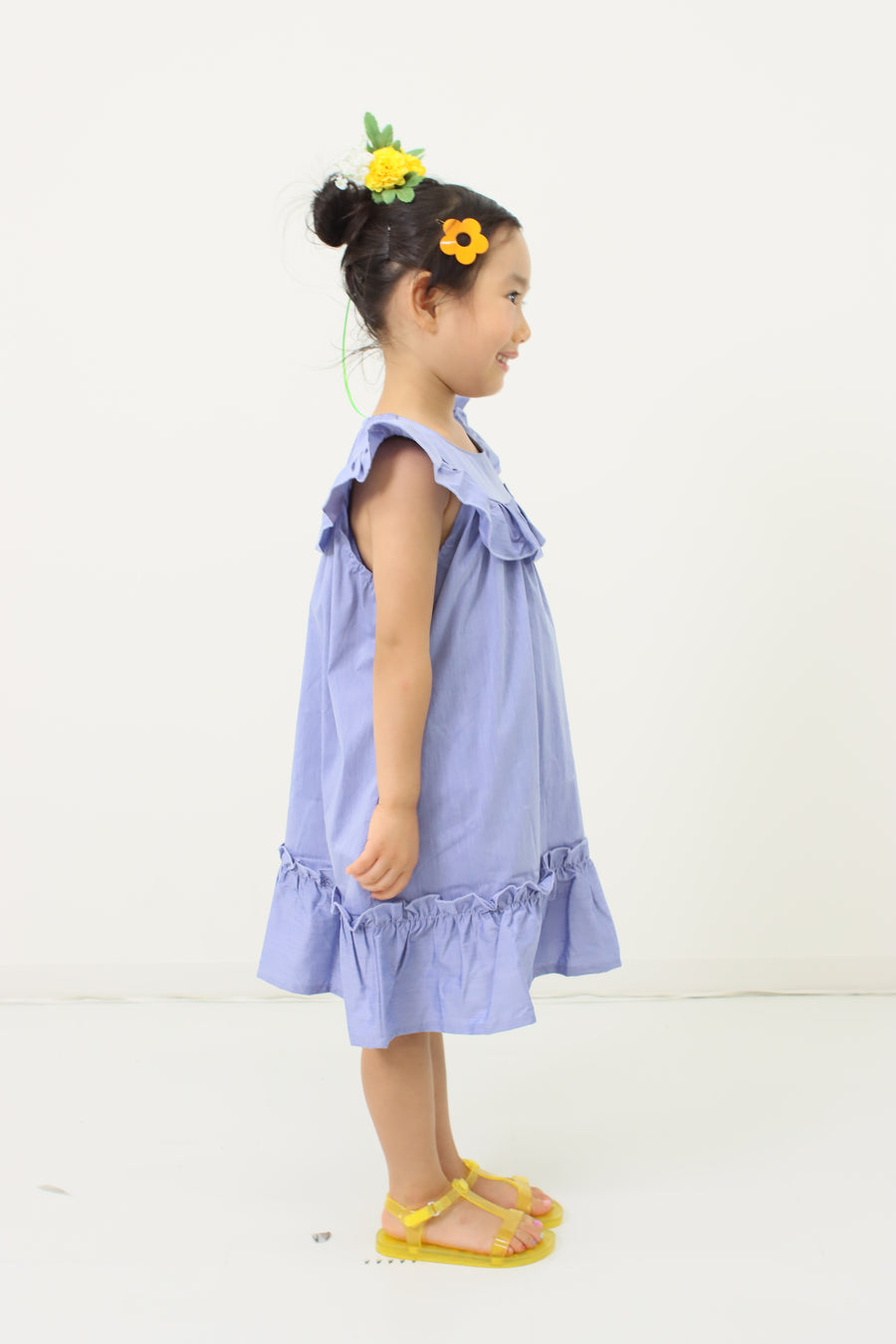 York frill cat embroidery dress