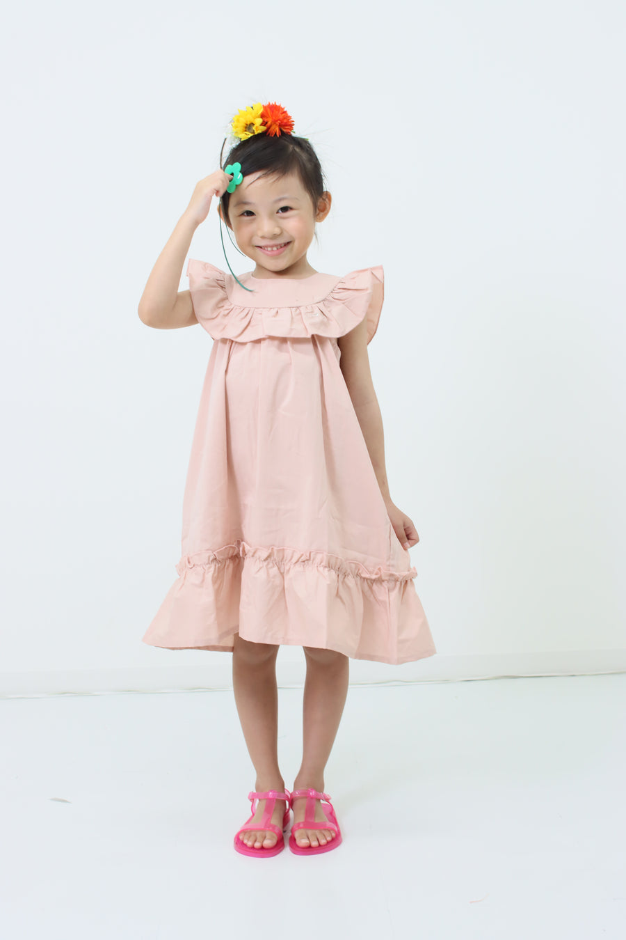 York frill cat embroidery dress