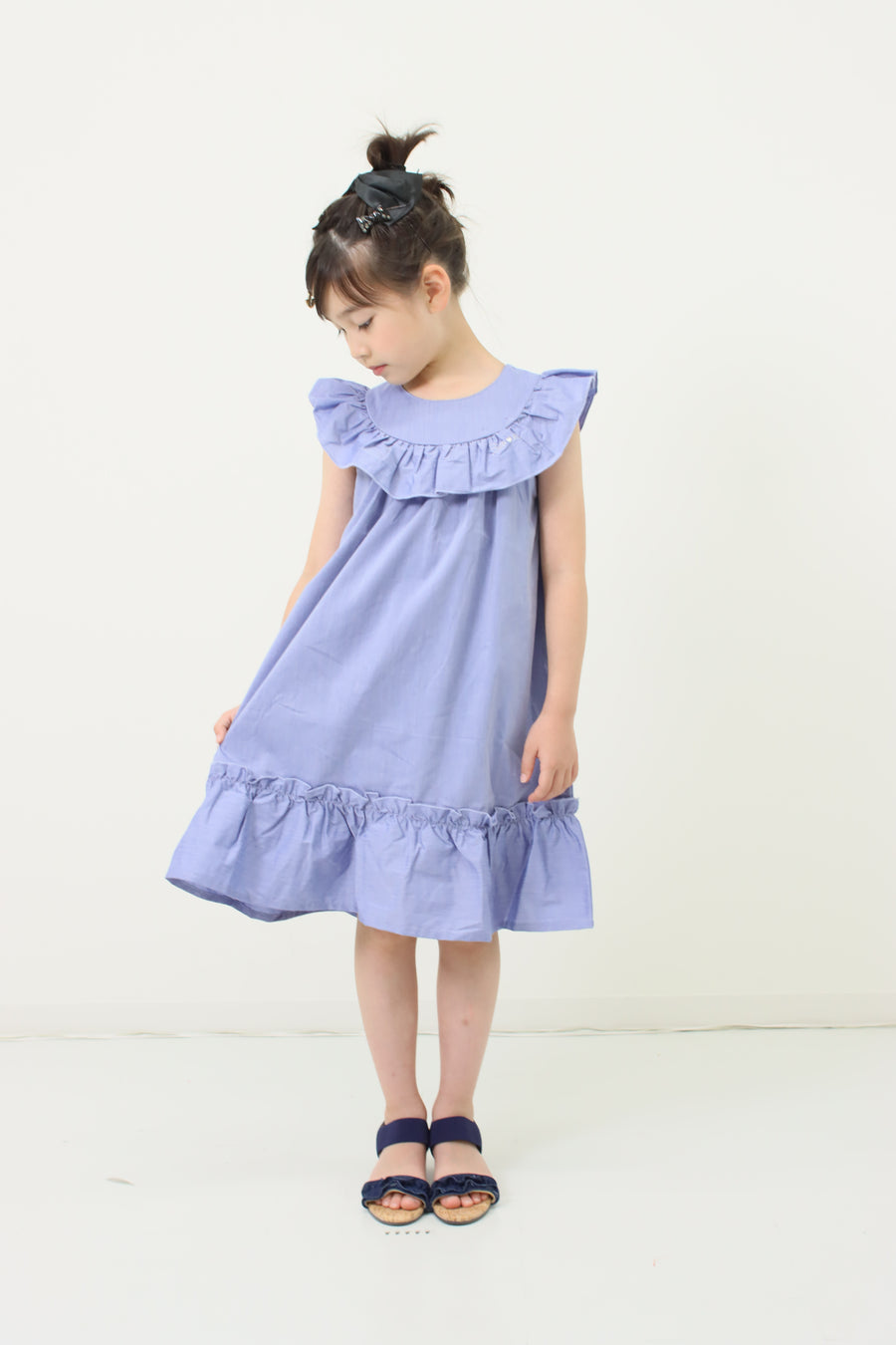 York frill cat embroidery dress