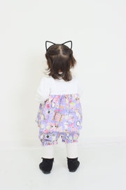 コラージュねこプリントベービースーツ