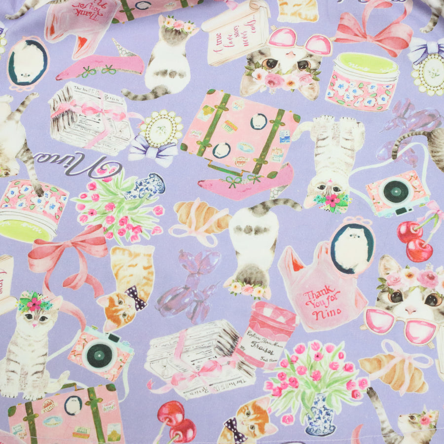 オリジナルねこプリントブラウス