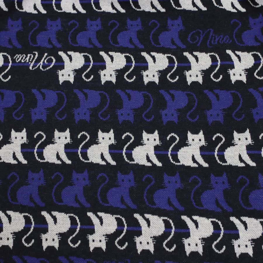 オリジナル ねこボーダージャガードチュニック