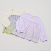 カットワークレース　ロングTシャツ