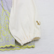 カットワークレース　ロングTシャツ