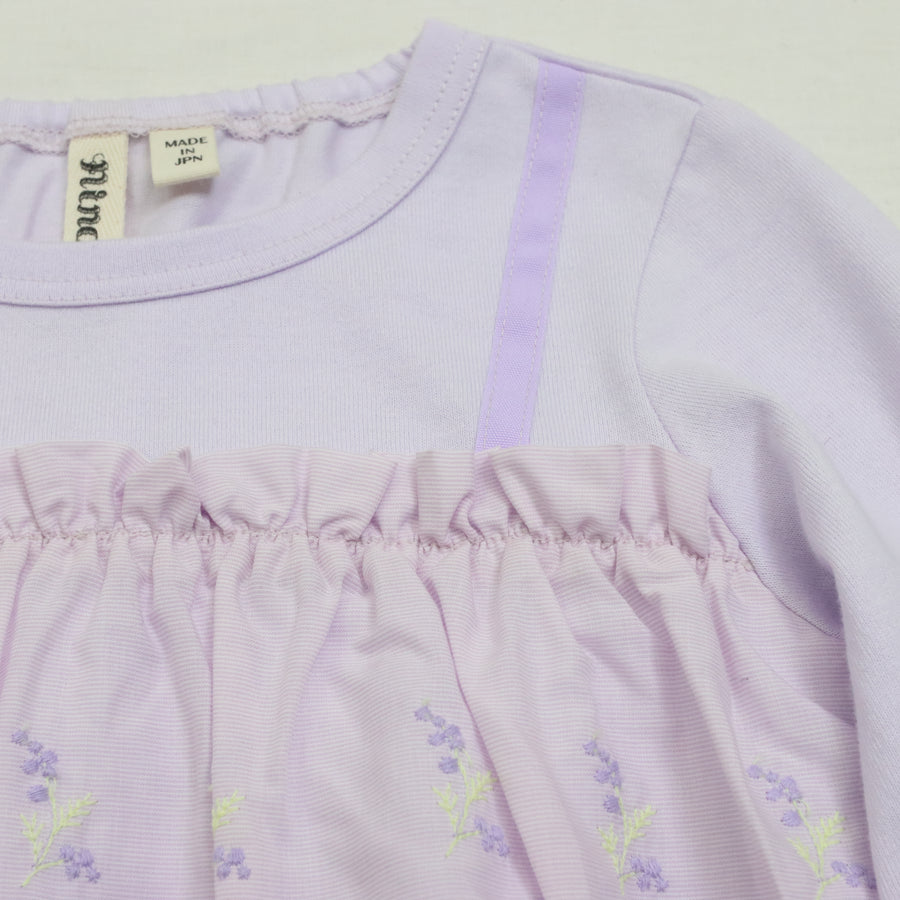 カットワークレース　ロングTシャツ