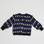 ねこボーダージャガード 2WAYプルオーバー(大人サイズ)