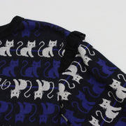 ねこボーダージャガード 2WAYプルオーバー