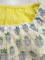 【90～120cm】リバーシブルワンピース/ シアーチェックストロベリー