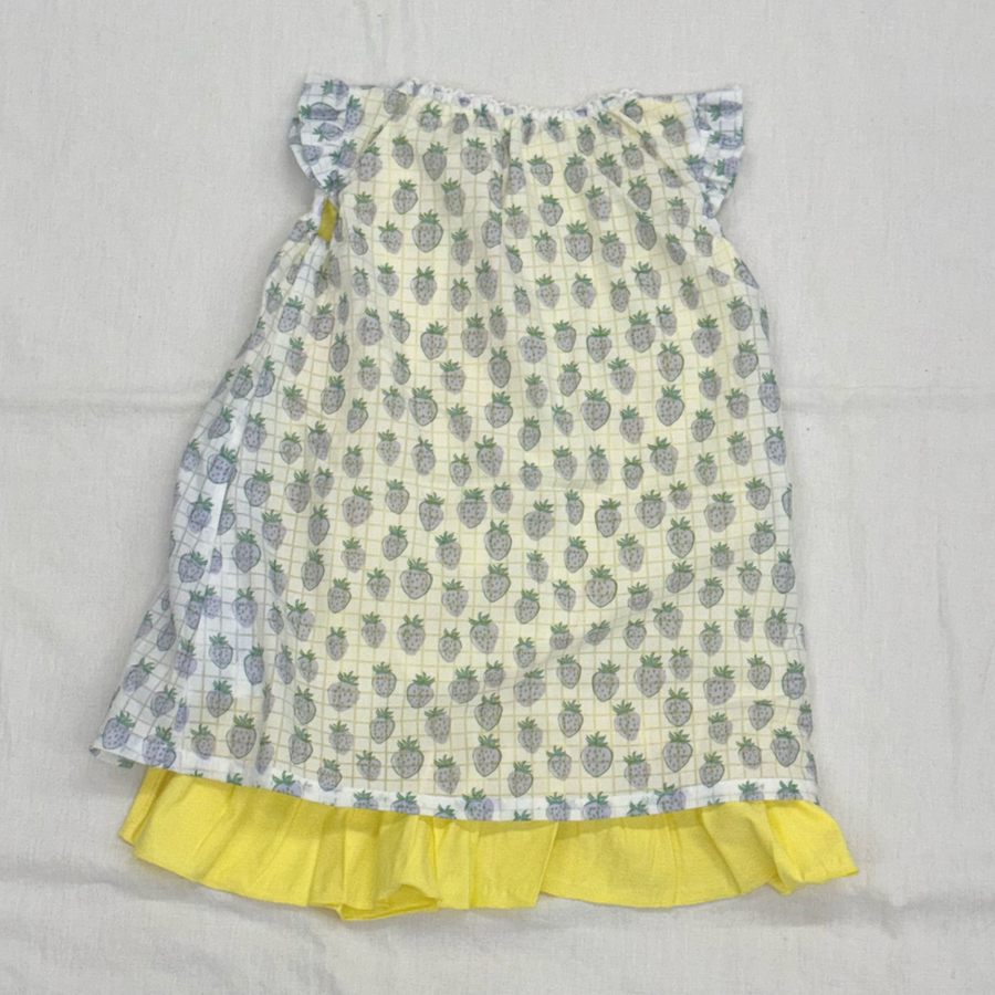【90～120cm】リバーシブルワンピース/ シアーチェックストロベリー