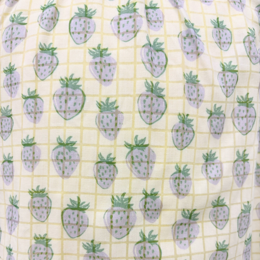 【90～120cm】リバーシブルワンピース/ シアーチェックストロベリー