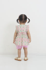 フラワープリント　Babyスーツ