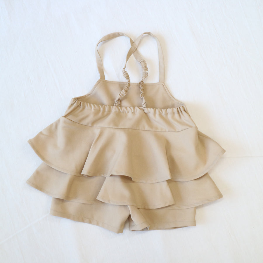 100～120/ペプラムサロペットパンツ