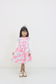 ねこドットプリント ジャンパースカート