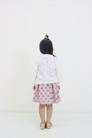 リボンパールプリント　ジャンパースカート