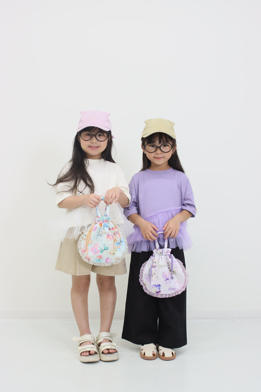 裾チュール　Tシャツ