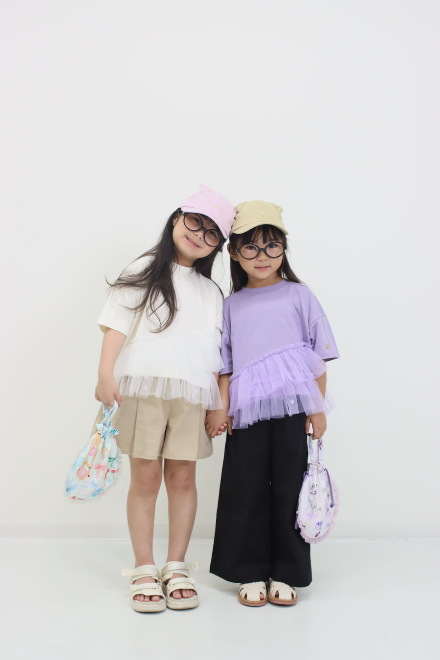 裾チュール　Tシャツ