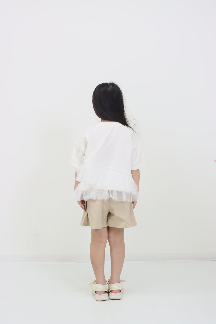 裾チュール　Tシャツ