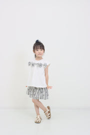 モノトーンチェック　キュロットパンツ