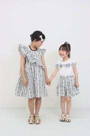 モノトーンチェック　キュロットパンツ