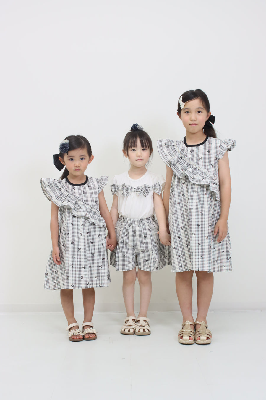 モノトーンチェック　キュロットパンツ