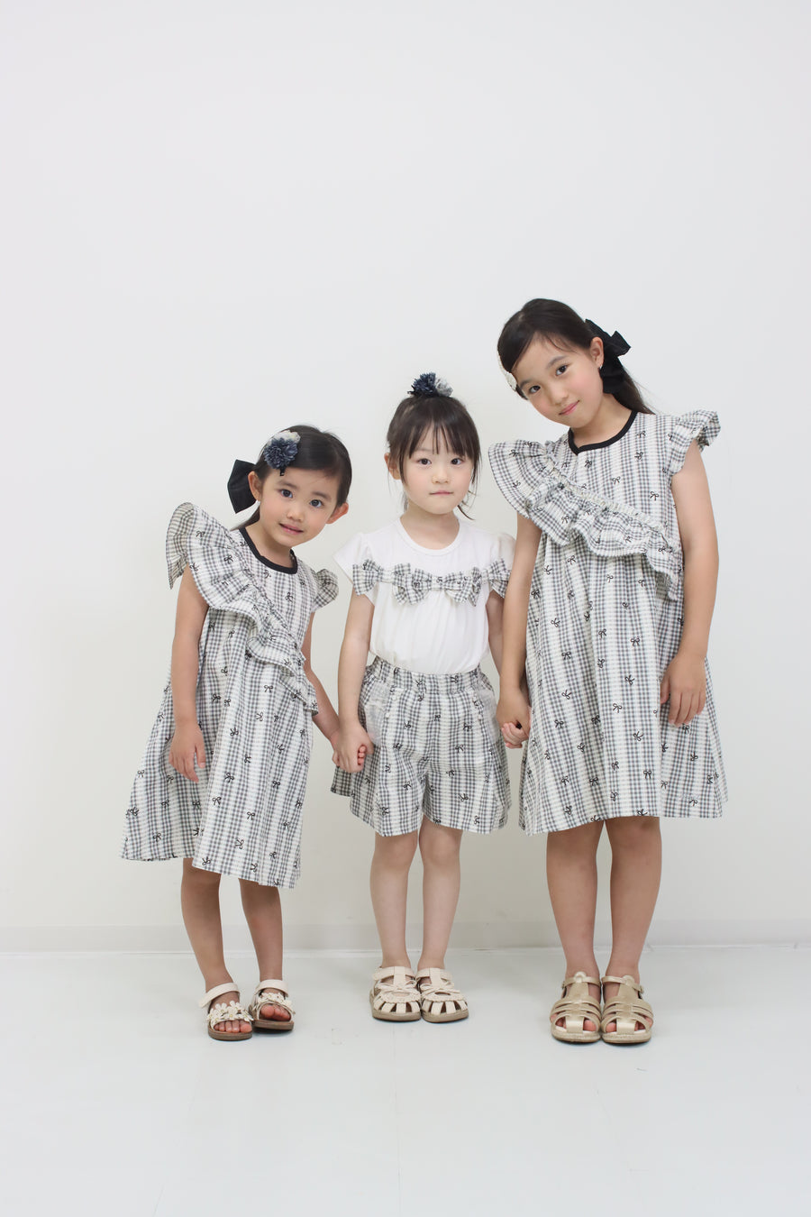 モノトーンチェック　キュロットパンツ