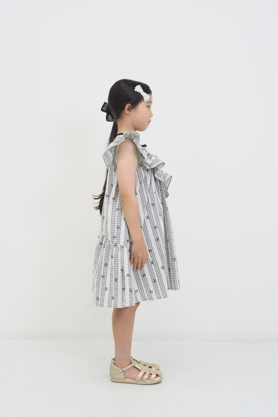 モノトーンチェックワンピース