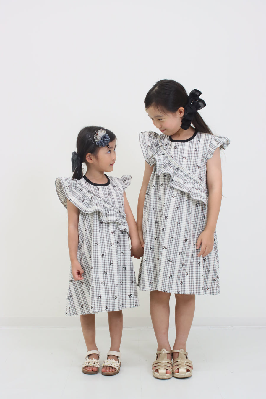 モノトーンチェックワンピース