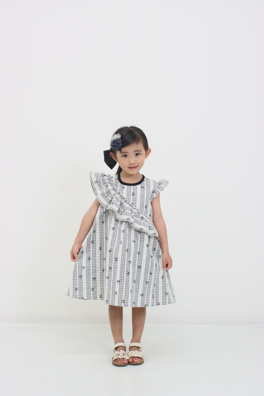 モノトーンチェックワンピース