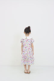 フラワープリントティアードワンピース